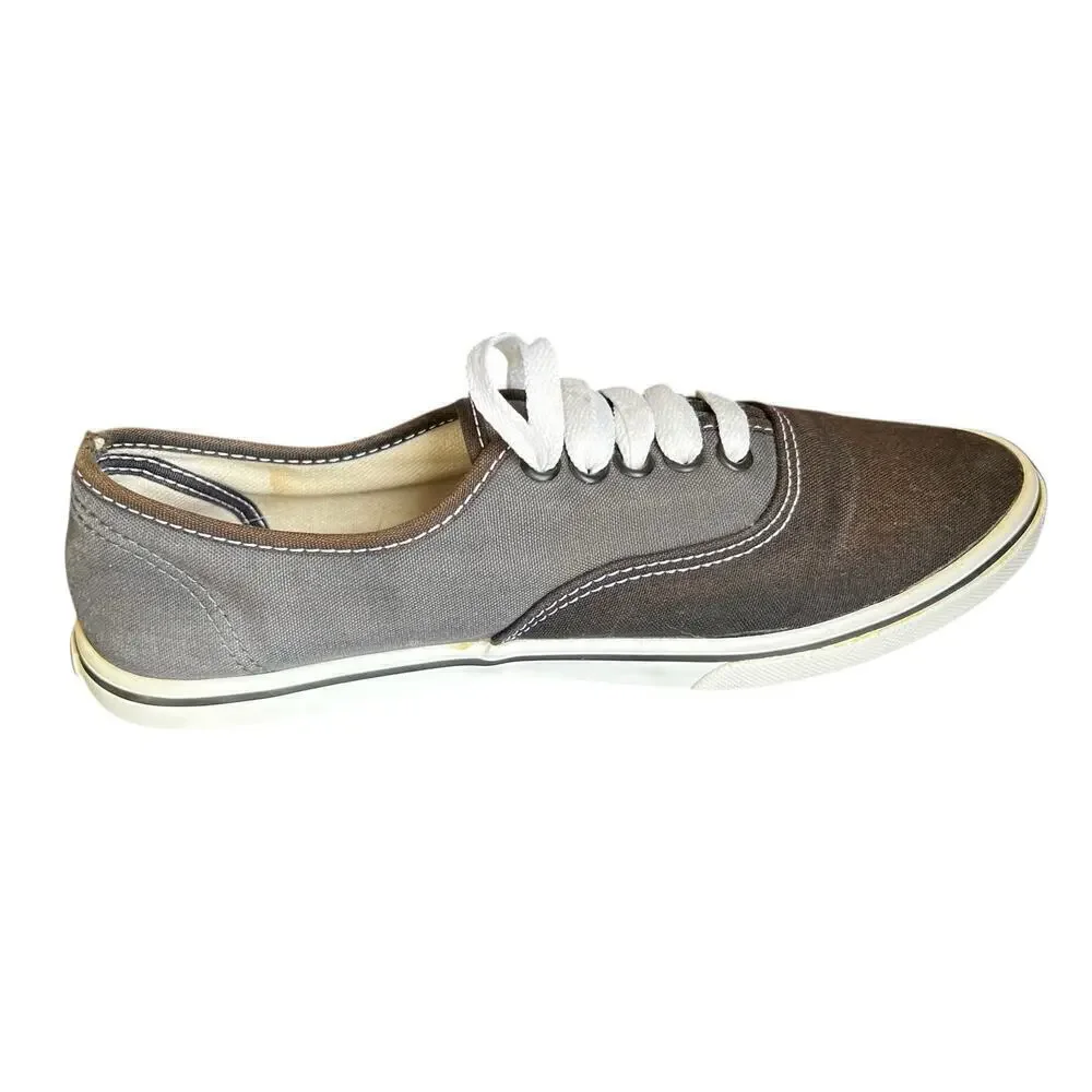VANS two tone gray Old Skool SK8 Woman’s mock laceup slip on sneakers size 7.5